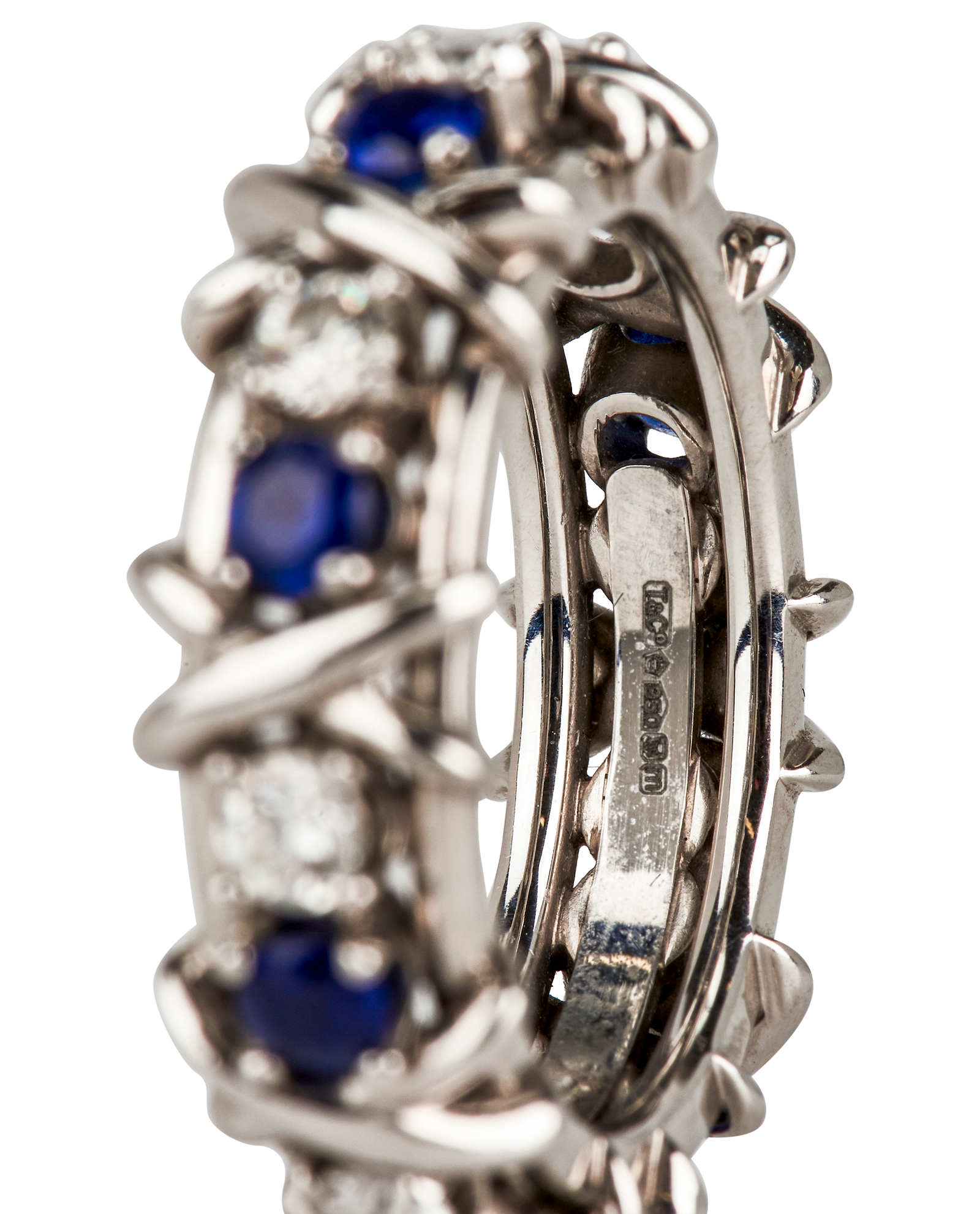 Sixteen Stone by Tiffany Ring, &pound;5,100, Jewellery, Blue/Silver, Platinum, Other view