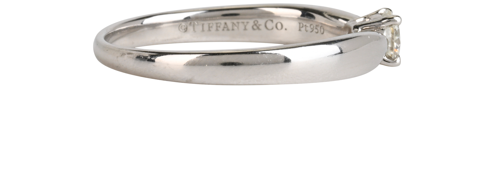 Tiffany Harmony Ring, &pound;950, Jewellery, Silver, Platinum, Side view
