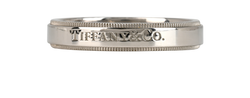 Tiffany Together Milgrain Band Ring, Platinum, Sz U, Bx2, 3*
