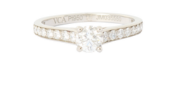 Van Cleef & Arpels Romance Solitaire Ring,Platinum/Diamonds,Sz H-I,Cert,3*