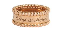 Van Cleef & Arpels Perlee Band Ring, 18K Gold, Sz K, 2*