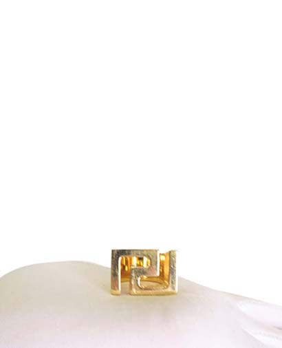 Versace Greek Statement Ring, front view