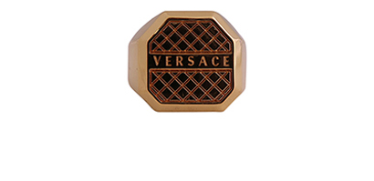 Versace Logo Signet Ring, front view