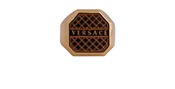Versace Logo Signet Ring, Goldtone Metal, 25, B, 3* (10)