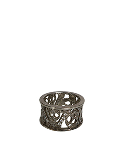 Vivienne Westwood Gothic Logo Ring, Metal, Silver, DB, B, 3* (10)