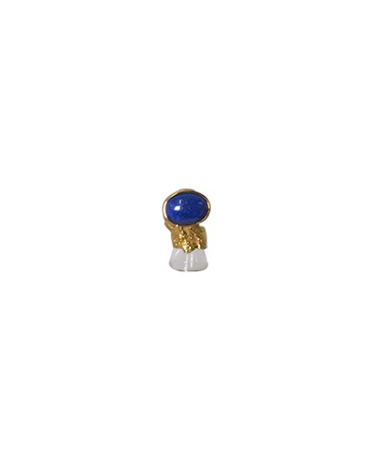 YSL Arty Blue Stone Ring, front view