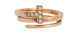 Tiffany & Co T Square Wrap Ring, 18K Gold, Sz L, B, 2*