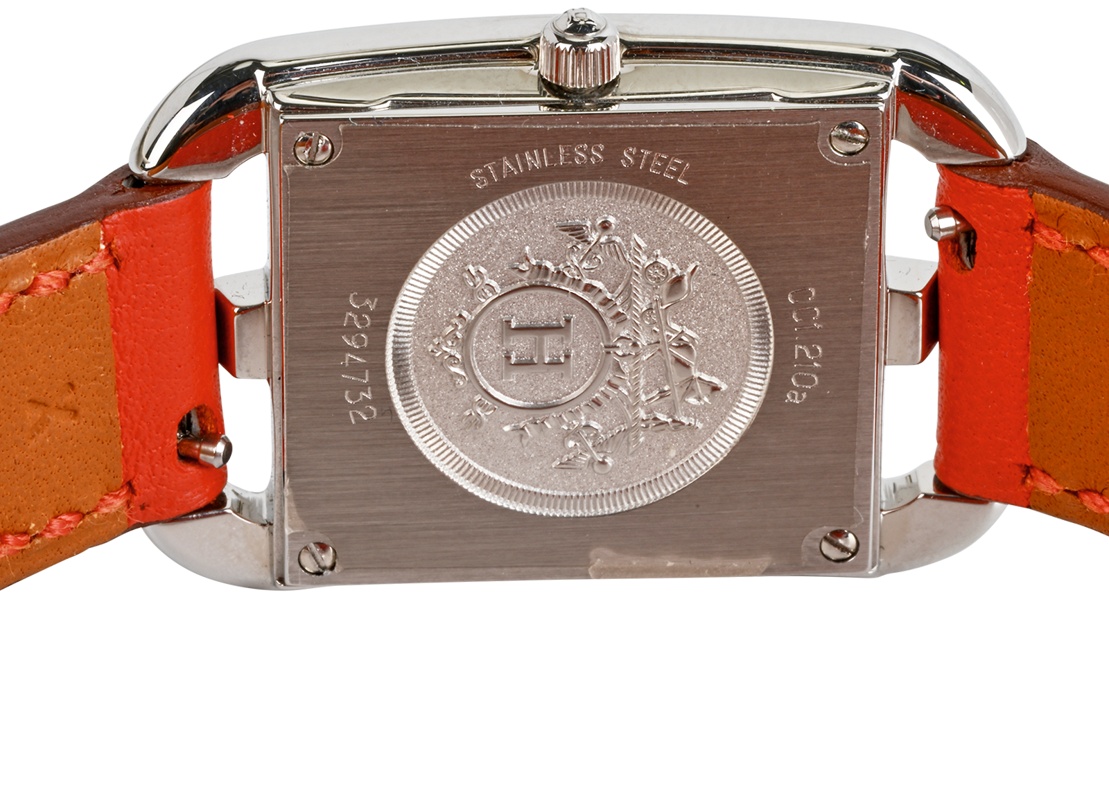 Hermes Cape Cod Watch, &pound;2,750, Jewellery, Orange, Leather/Mother of Pearl, Other view