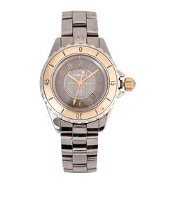 Chanel J12 Watch Two Tone, Ceramic, Grey/Gold, MIS, B, 2*