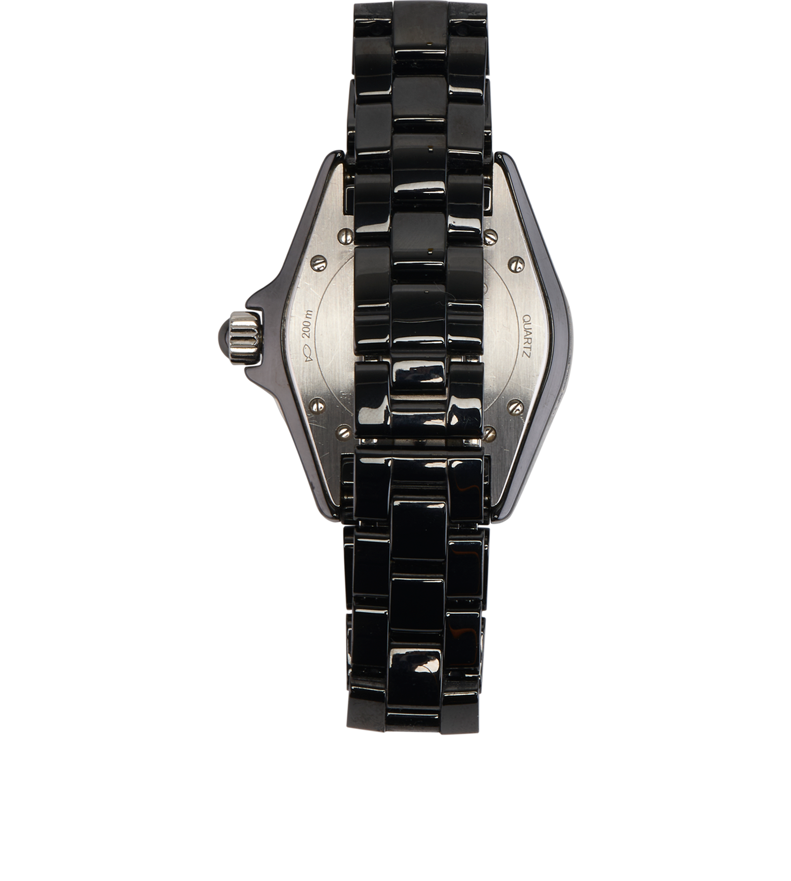 Chanel J12 Watch, &pound;1,900, Jewellery, Black, Stainless Steel, Back view