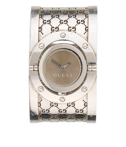 Gucci Twirl Watch, &pound;220, Jewellery, Silver, Stainless Steel, Front view