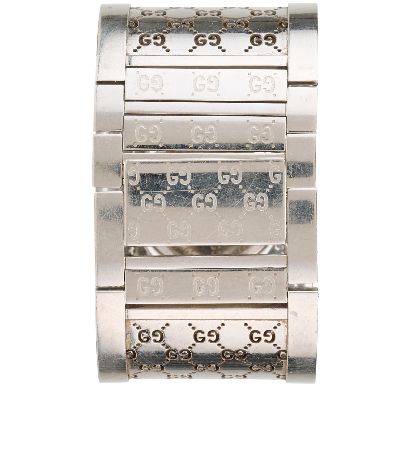 Gucci Twirl Watch, &pound;220, Jewellery, Silver, Stainless Steel, Back view