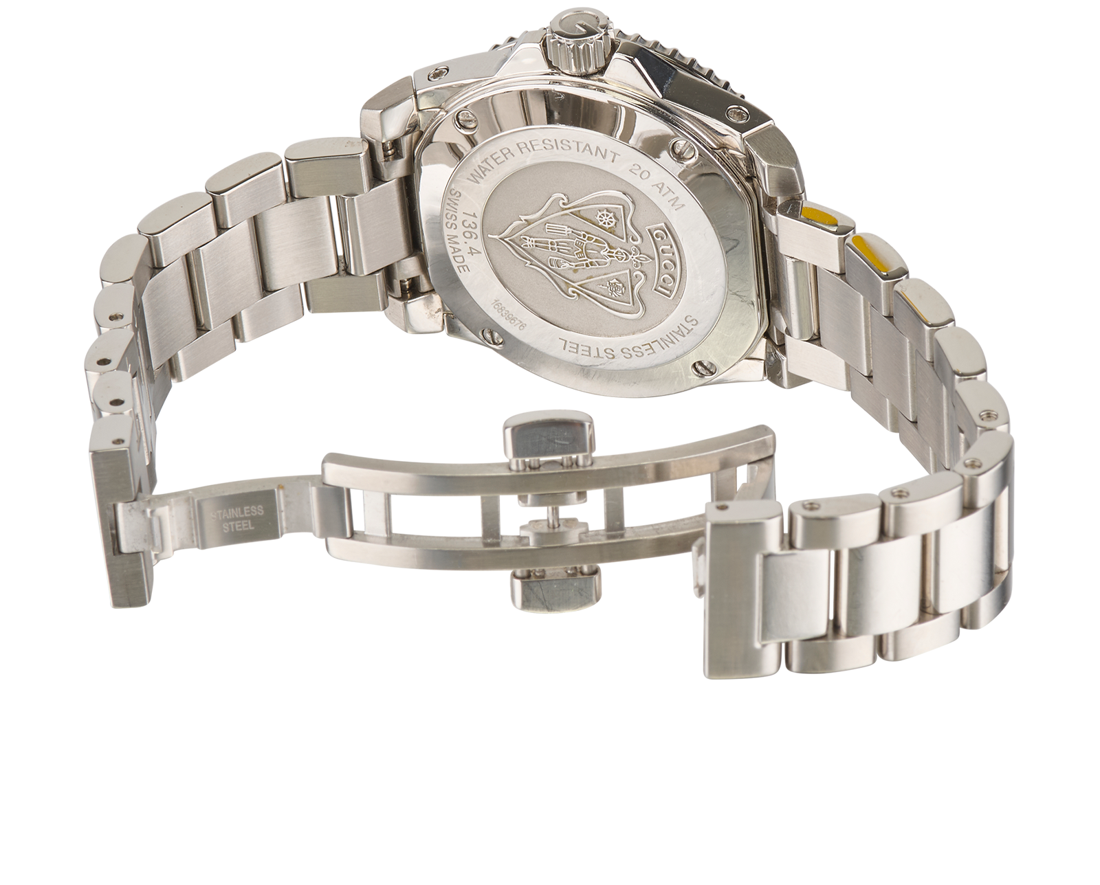 Gucci YA136406 Dive Watch, &pound;695, Jewellery, Silver, Stainless Steel, Other view