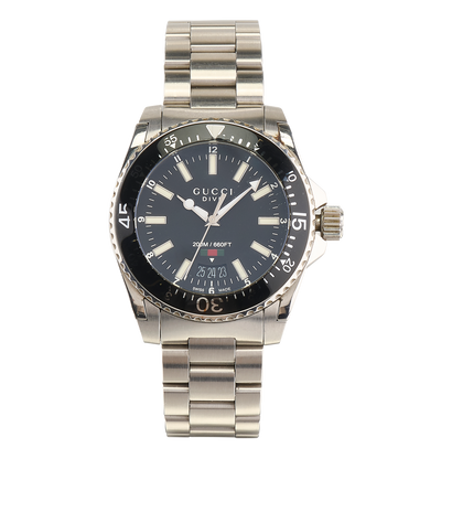 Gucci Dive Watch, &pound;550, Jewellery, Silver, Stainless Steel, Front view