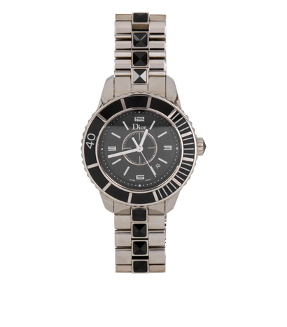Christian Dior Christal Watch 33MM, £950, Black/Silver, Front view