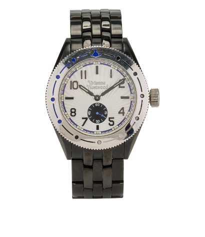 Vivienne Westwood Saville Watch, &pound;90, Jewellery, Black, Stainless Steel, Front view