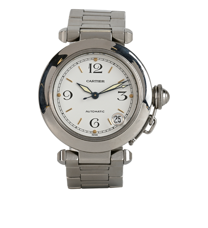 Cartier Pasha De Cartier Watch, &pound;1,500, Silver, Front view