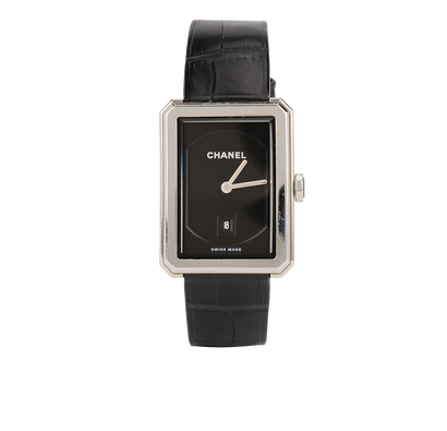 Chanel Medium Boy-Friend Watch, £2,100, Black, Front view