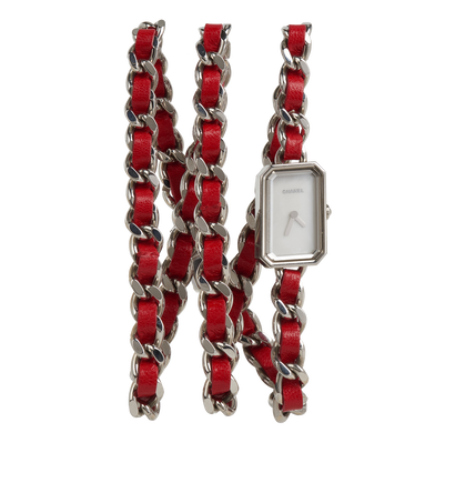 Chanel Premiere Iconic Chain Watch, &pound;2,200, Red/Silver, Front view