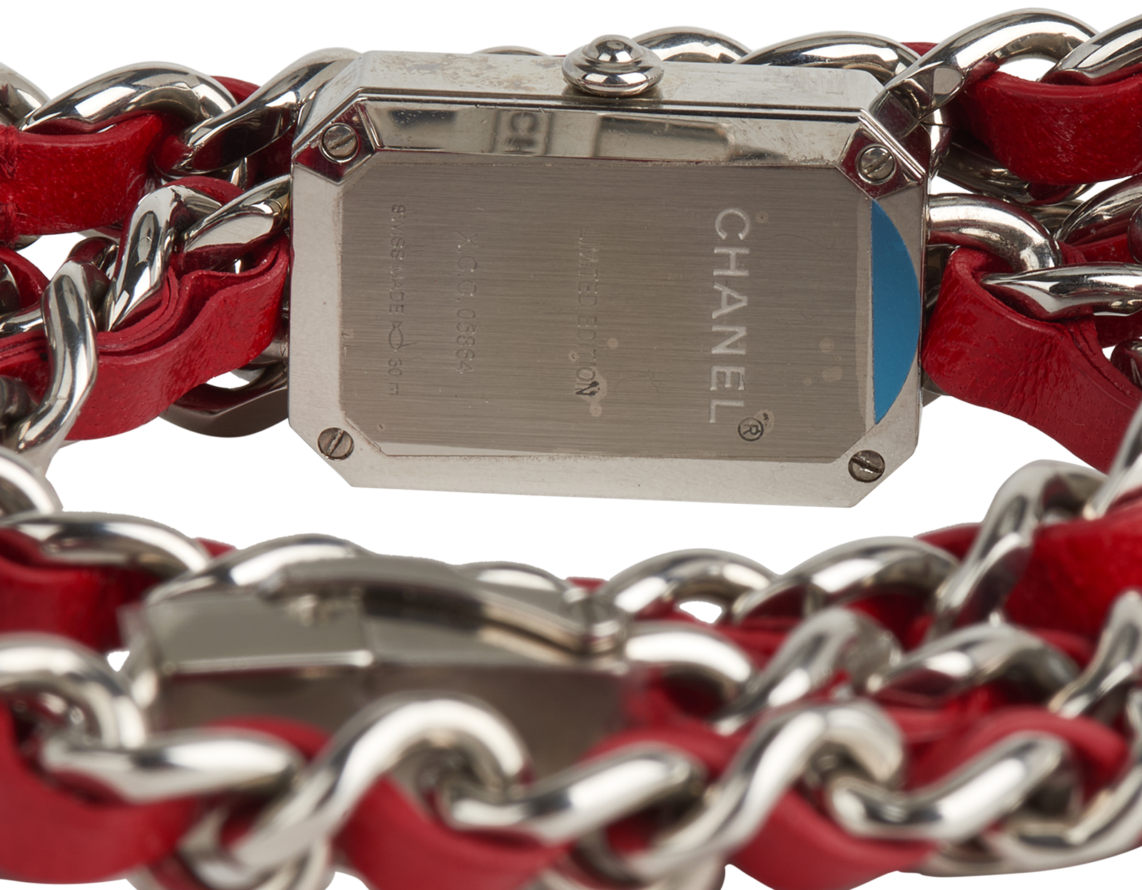 Chanel Premiere Iconic Chain Watch, &pound;2,200, Red/Silver, Other view
