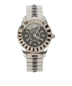 Christian Dior Christal 28mm Watch, Stainless Steel, Blk/Silver, FG3284,2*