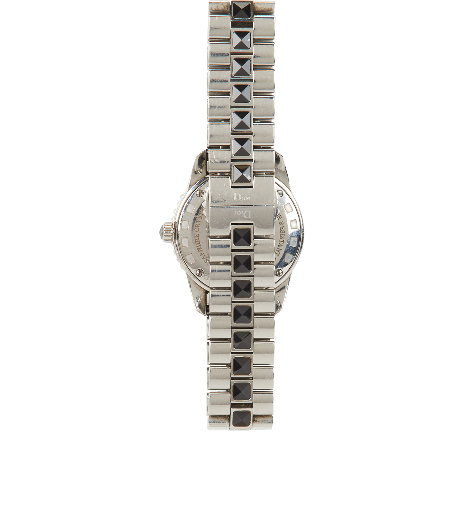 Christian Dior Christal 28mm Watch, &pound;910, Black/Silver, Back view