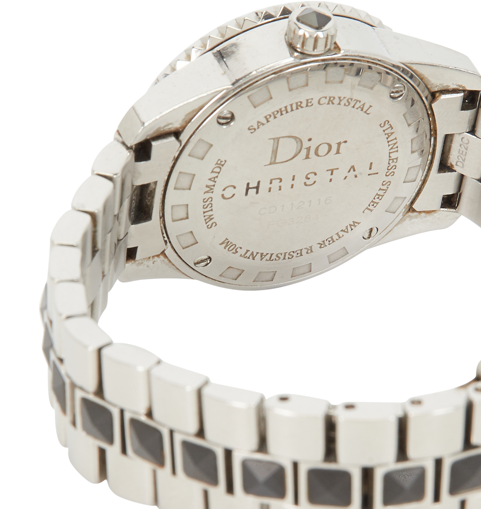 Christian Dior Christal 28mm Watch, &pound;910, Black/Silver, Other view