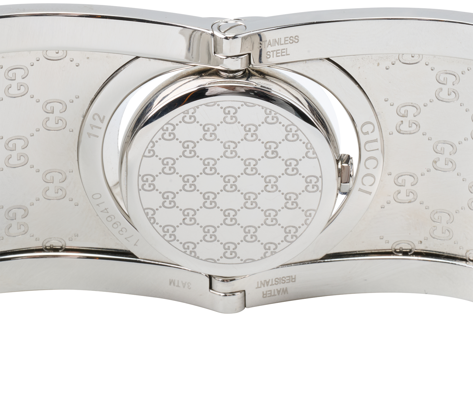 Gucci Twirl Watch, &pound;210, Jewellery, Beige/Silver, Canvas/Stainless Steel, Other view