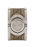 Gucci Twirl Watch, &pound;210, Jewellery, Beige/Silver, Canvas/Stainless Steel, Front view