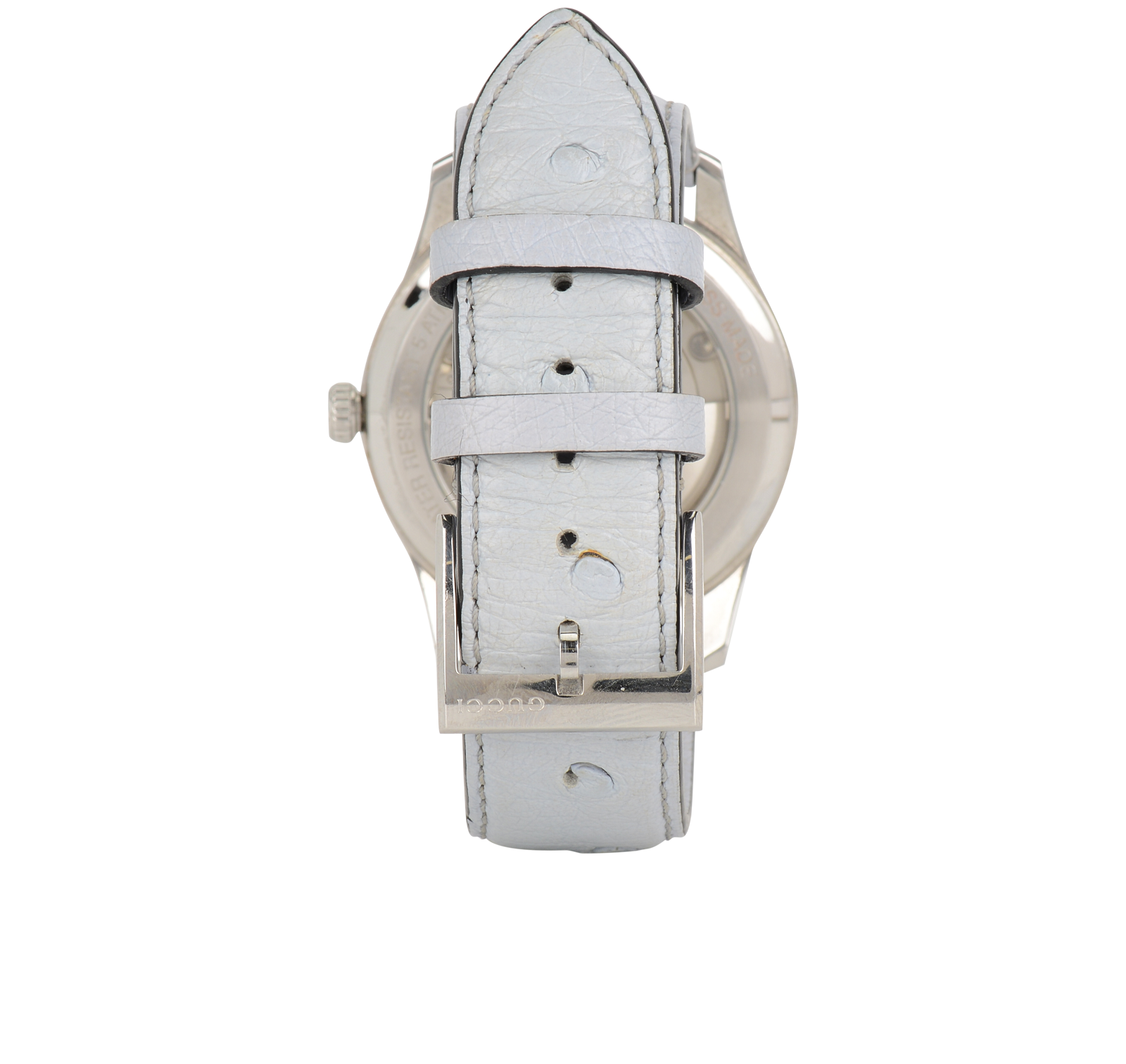 Gucci YA1264113 G-Timeless Watch, &pound;650, Light Blue, Back view