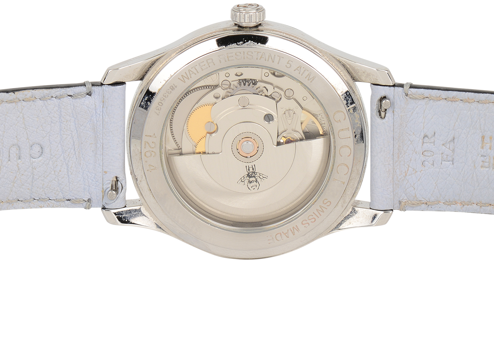 Gucci YA1264113 G-Timeless Watch, &pound;650, Light Blue, Other view