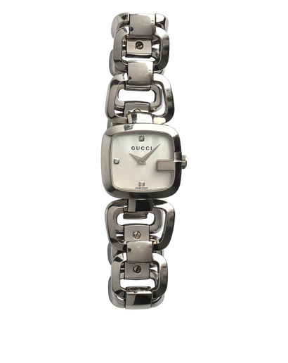 Gucci Mother of Pearl Watch, £220, Silver, Front view