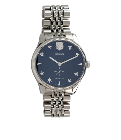 Gucci G-Timeless 40mm Watch, &pound;750, Jewellery, Silver, Stainless Steel, Front view