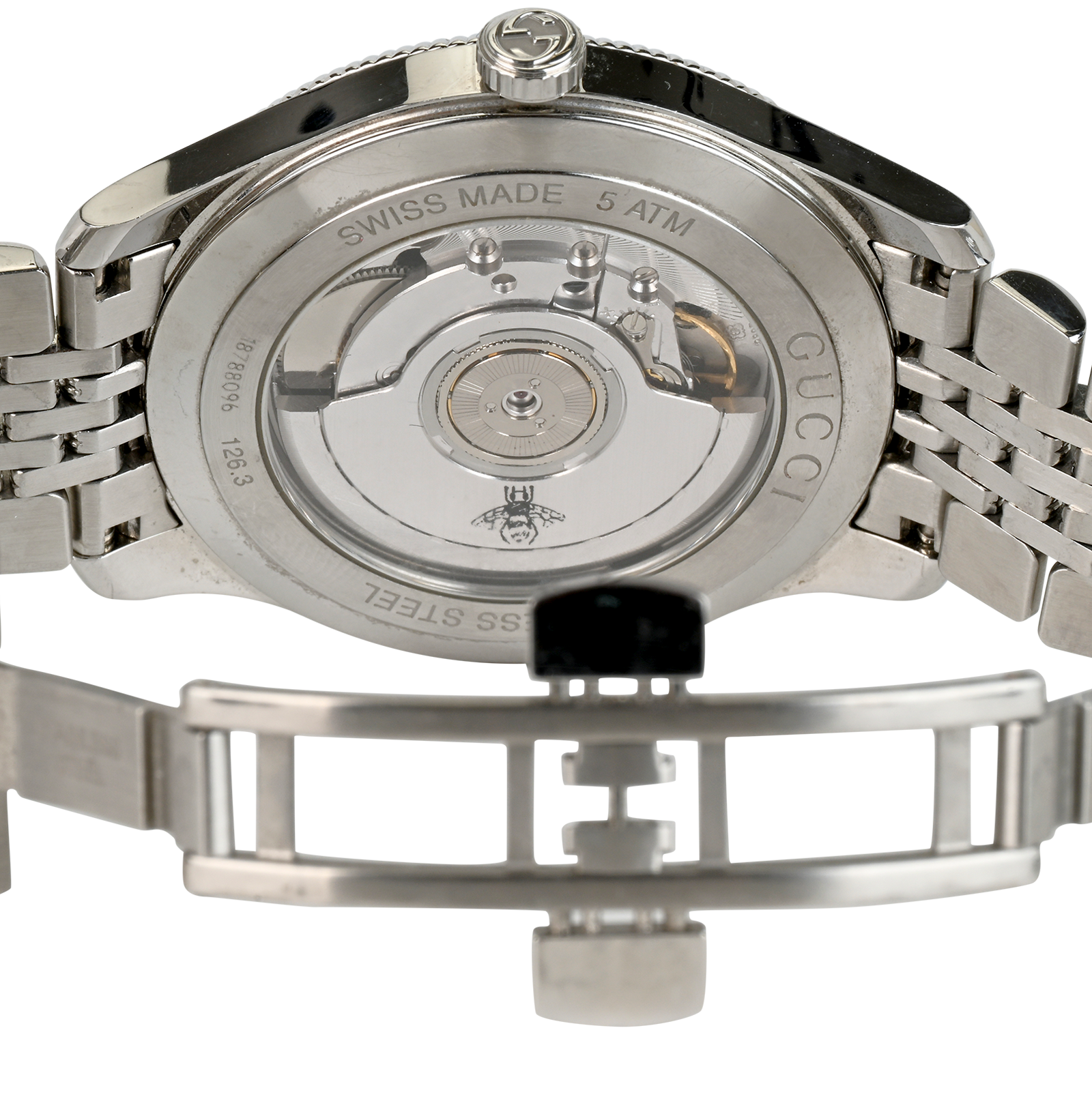 Gucci G-Timeless 40mm Watch, &pound;750, Jewellery, Silver, Stainless Steel, Other view