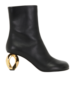 JW Anderson Chain Heel Boots, Leather, Black, UK6.5, B/DB, 3*