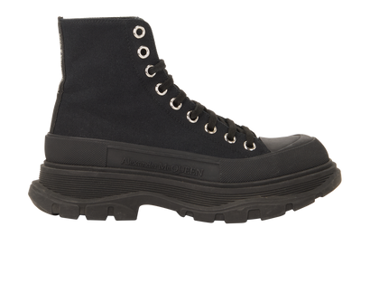 Alexander McQueen Tread Slick Boots, &pound;230, Shoes, Black, Canvas, Front view