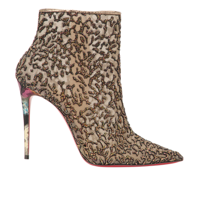 Christian Louboutin Nancy Boodie 100, &pound;395, Shoes, Bronze, Mesh, Front view