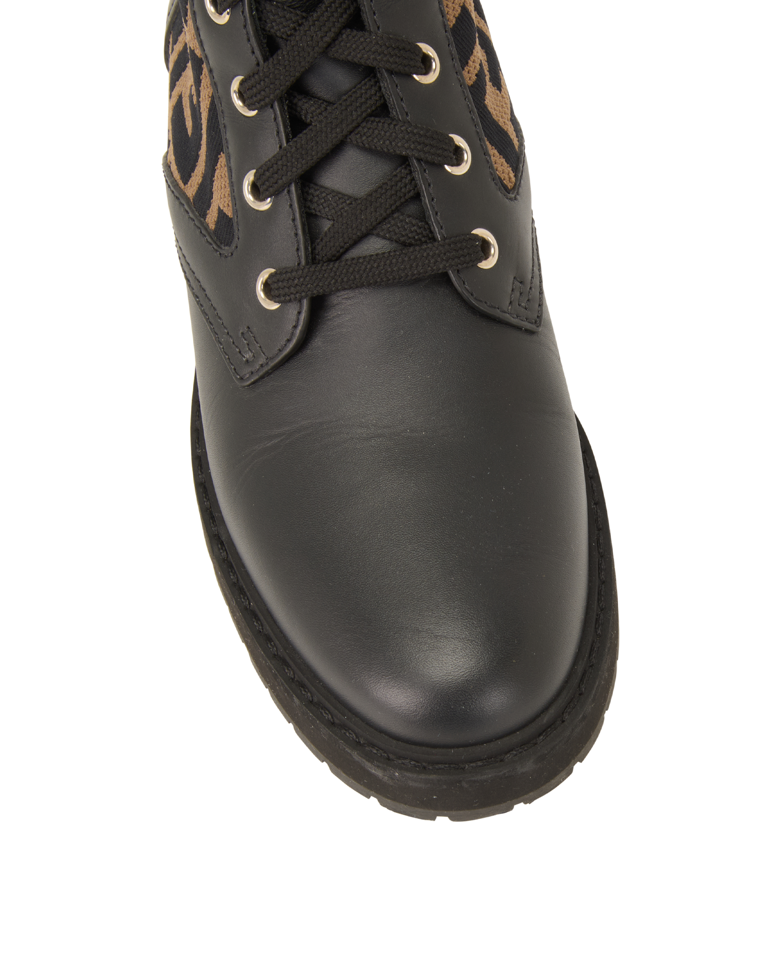 Fendi Zucca Print Rockoko Biker Boots, &pound;320, Shoes, Brown, Canvas, Other view