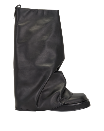 The Attico Robin Boots, &pound;295, Shoes, Black, Leather, Front view