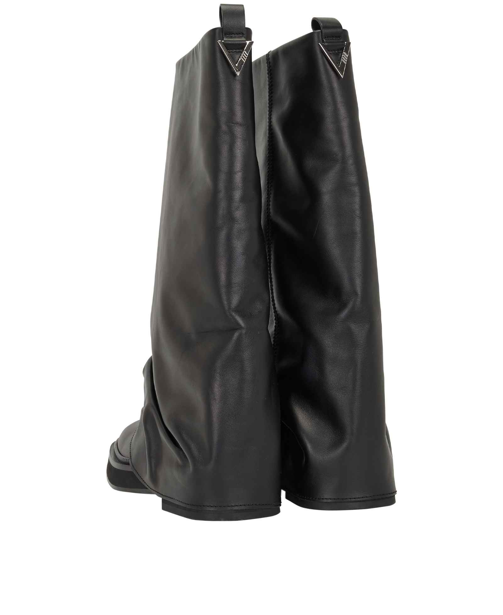 The Attico Robin Boots, &pound;295, Shoes, Black, Leather, Back view