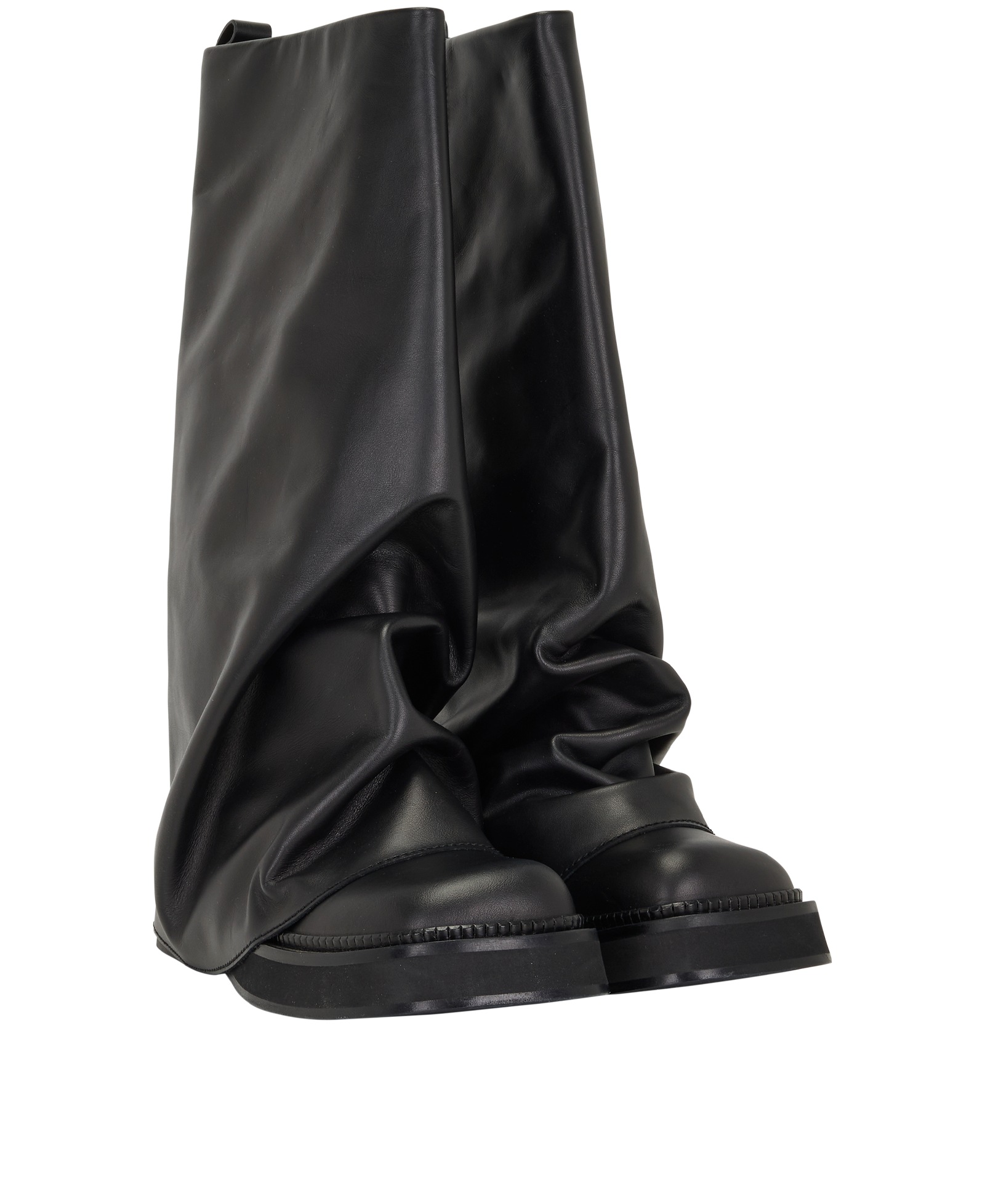 The Attico Robin Boots, &pound;295, Shoes, Black, Leather, Side view