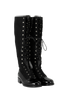 Chanel Embellished Mid-length Boots, £595, Shoes, Black, Fabric, Side view