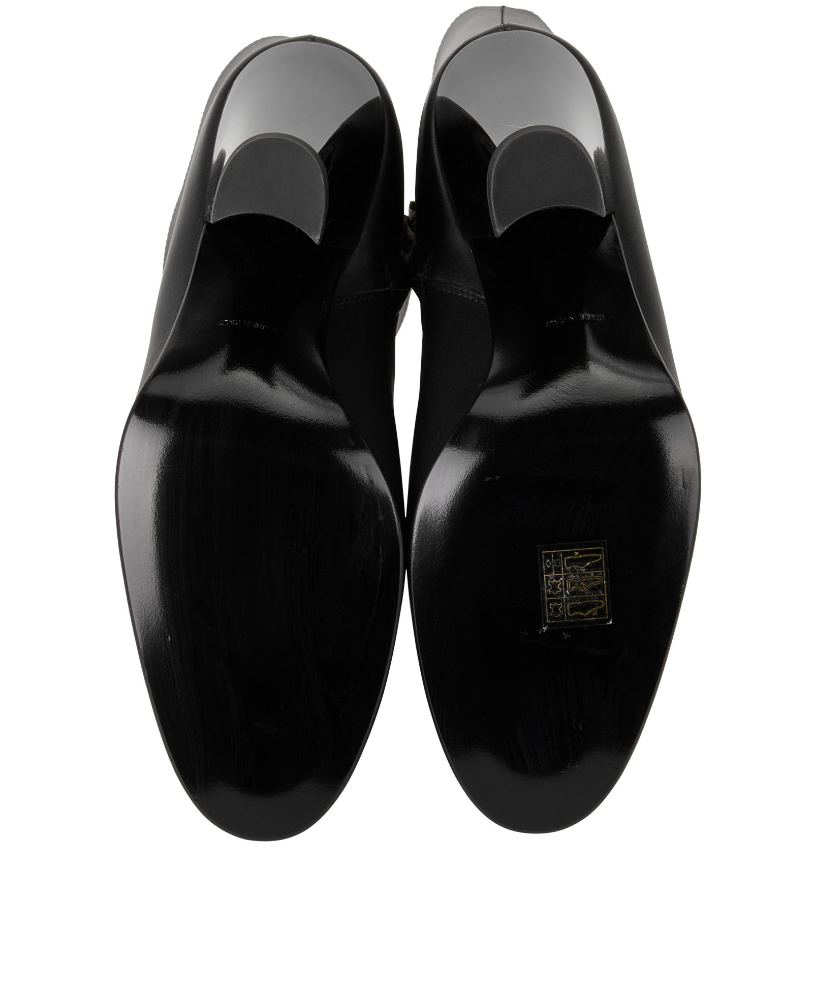 Chanel Knee Length Boots, &pound;695, Shoes, Black, Leather, Top view