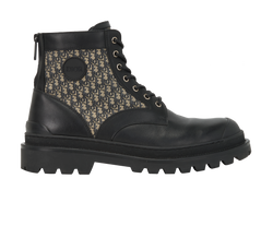 Christian Dior Explorer Boots, Mens, Lthr/Fabric, Oblique, UK12, B/DB, 2*