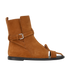 Maison Margiela Open Boots, &pound;250, Shoes, Tan, Suede, Front view