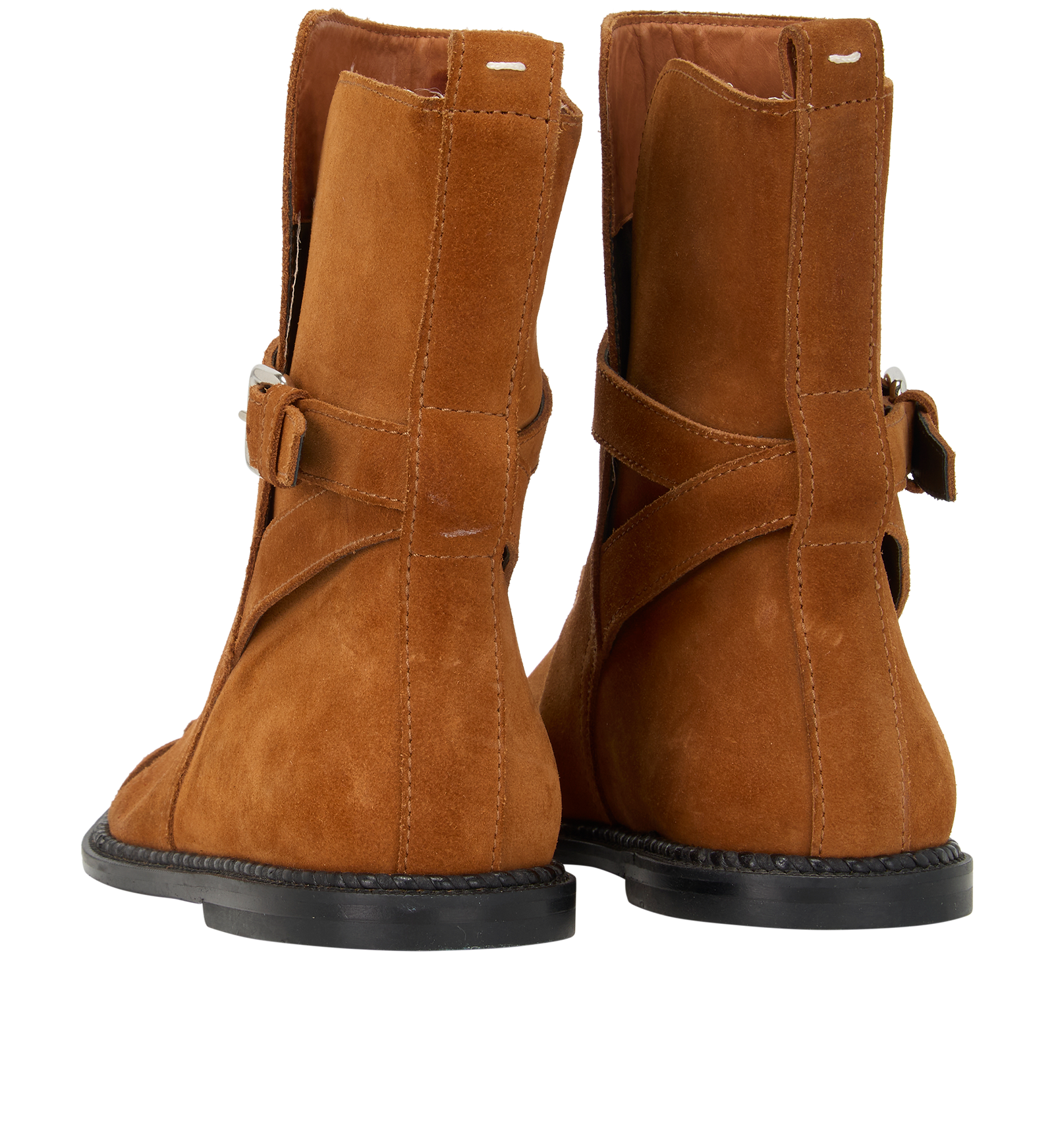 Maison Margiela Open Boots, &pound;250, Shoes, Tan, Suede, Back view