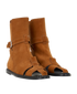 Maison Margiela Open Boots, &pound;250, Shoes, Tan, Suede, Side view