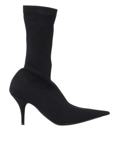 Balenciaga Knife Bootie, &pound;350, Shoes, Black, Fabric, Front view