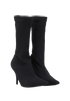 Balenciaga Knife Bootie, &pound;350, Shoes, Black, Fabric, Side view