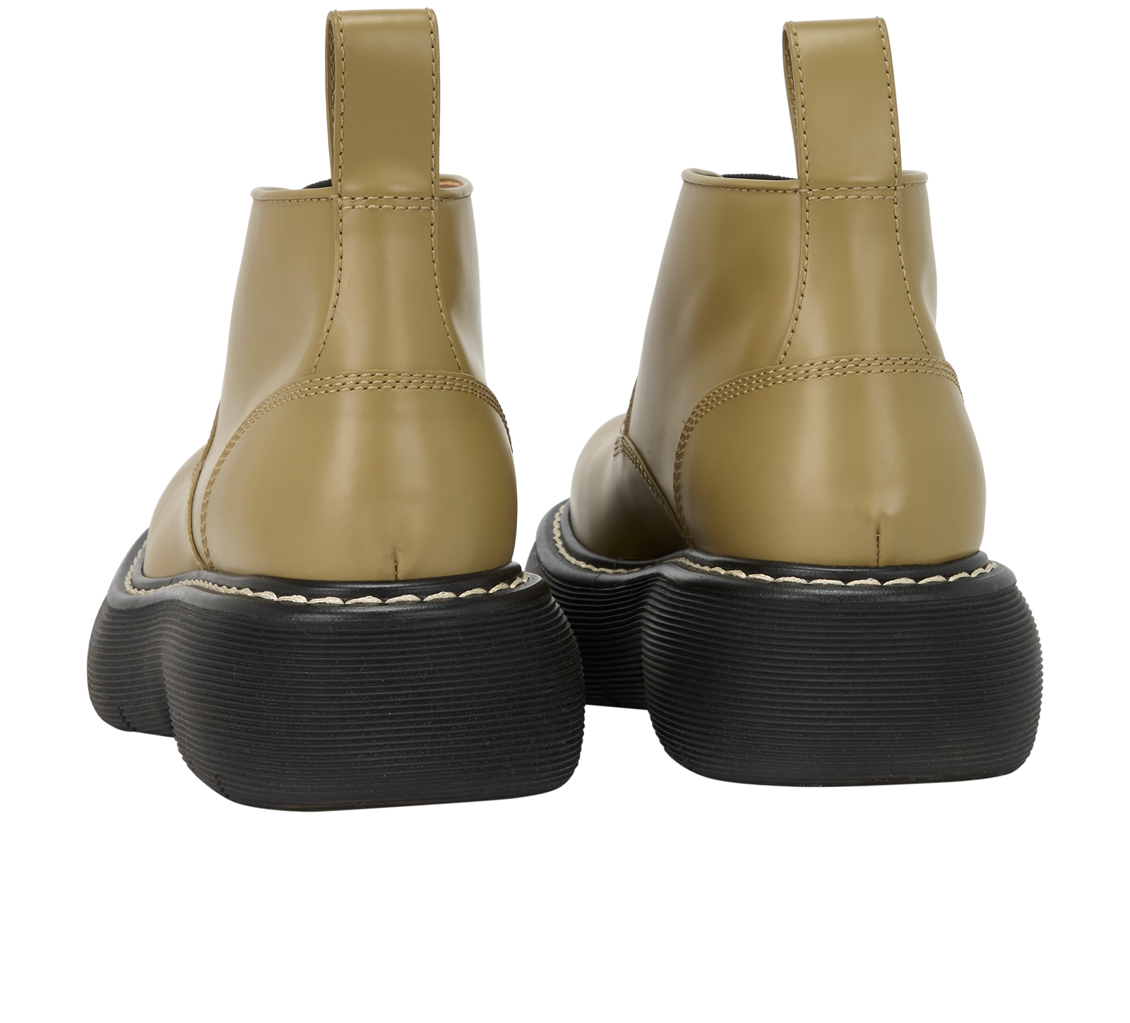 Bottega Veneta Bounce Boots, &pound;250, Shoes, Green, Leather, Back view